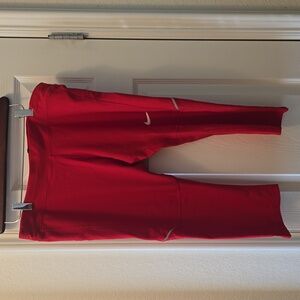 Nike, red, cropped leggings, XL